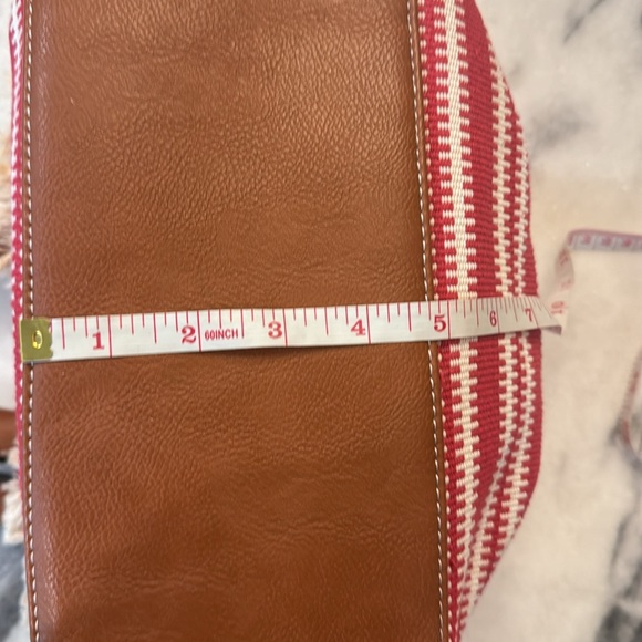 Clarks fringe striped leather and canvas tote - Picture 13 of 14